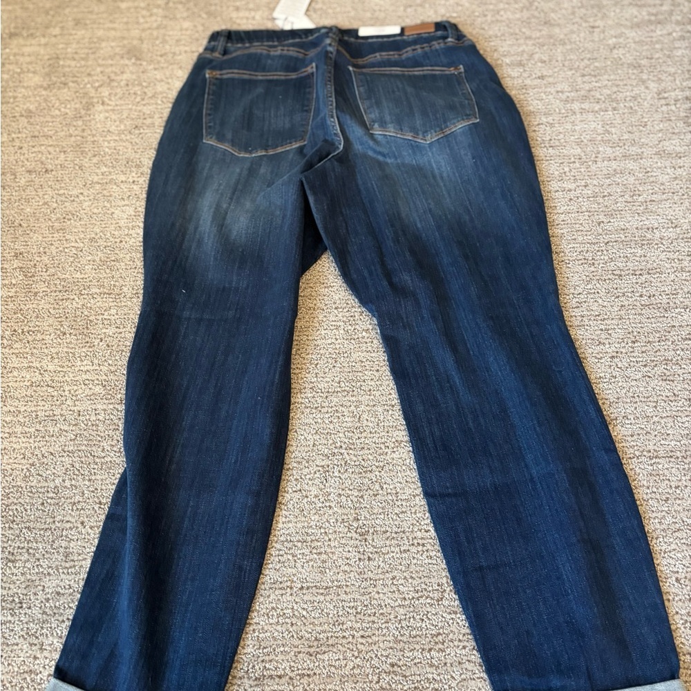 NWT Judy Blue Dark Wash Slim Fit Pull-On Jeans 14W - Picture 2 of 3
